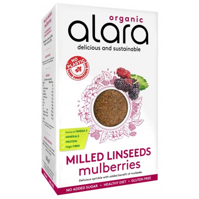 Alara Organic Milled Linseeds & Mulberries 500g