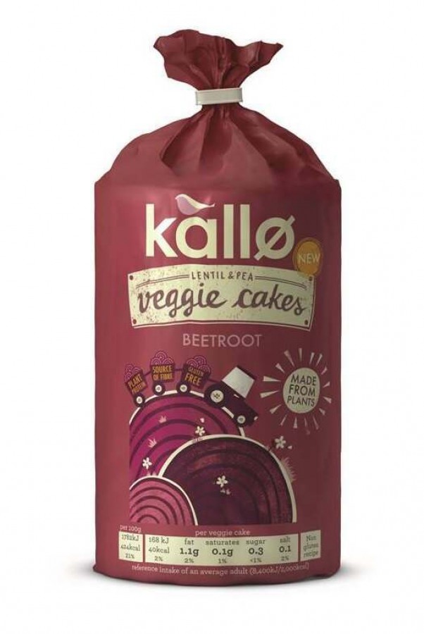 Kallo Lentil & Pea Beetroot Veggie Cakes 122g