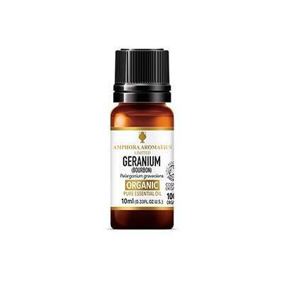 Amphora Aromatics Geranium Bourbon Organic Essential Oil 10ml