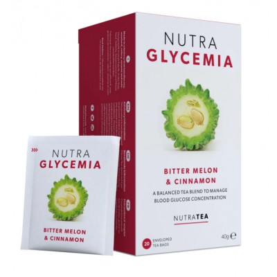 NutraTea Nutra Glycemia - 20 Enveloped Tea Bags - Pack of 2