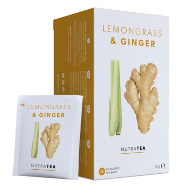 NutraTea - Lemongrass & Ginger Tea - 20 Tea Bags - Pack of 2