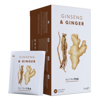 NutraTea - Ginseng & Ginger Tea - 20 Tea Bags - Pack of 2