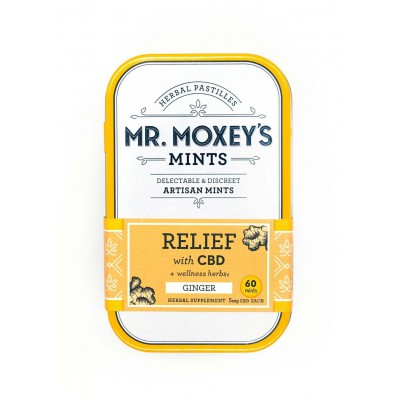 Mr Moxey's Relief CBD 300mg Ginger Mints - 60 Mints