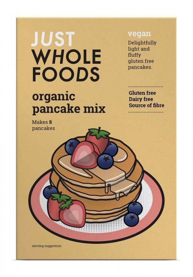 Just Wholefoods Organic & Vegan Pancake Mix 185g