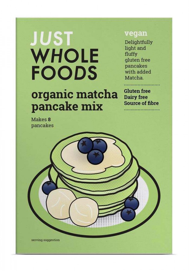 Just Wholefoods Organic & Vegan Matcha Pancake Mix 188g