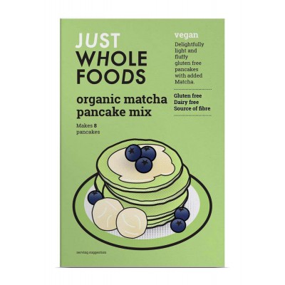 Just Wholefoods Organic & Vegan Matcha Pancake Mix 188g