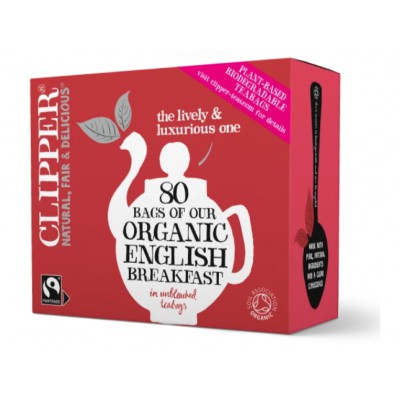 Clipper Fairtrade Organic English Breakfast Tea 80 Bags