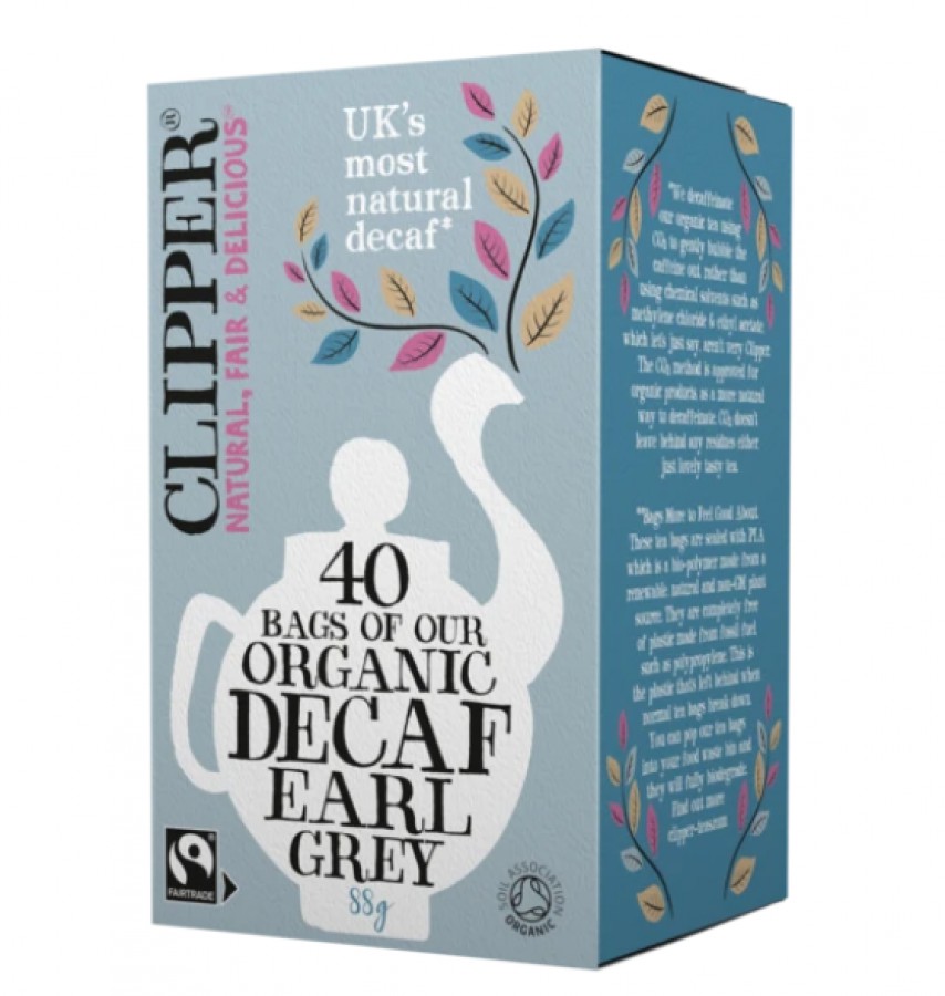 Clipper Fairtrade Organic Decaf Earl Grey Tea 40 Bags