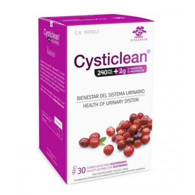 Cysticlean 240mg PAC plus 2g D-Mannose 30 Sachets