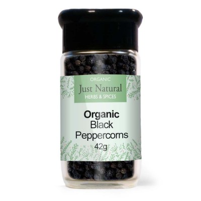 Just Natural Organic Black Peppercorns 42g