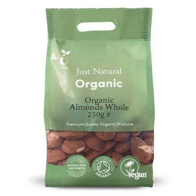 Just Natural Organic Whole Almonds 250g