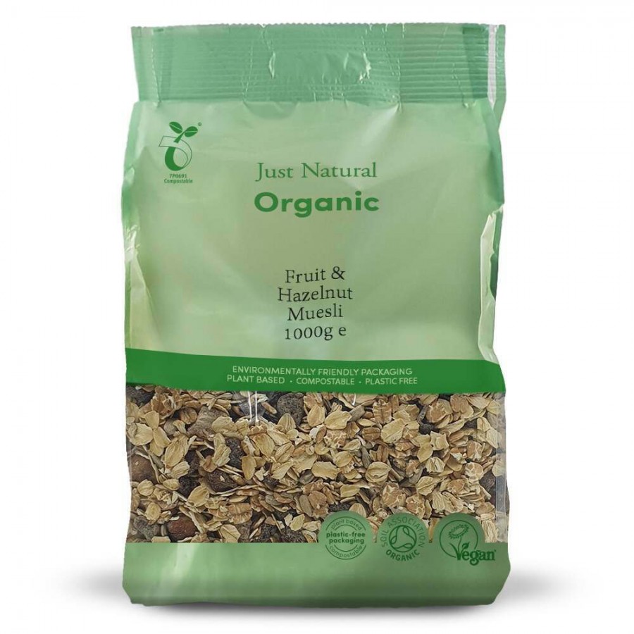 Just Natural Organic Fruit & Hazelnut Muesli 1000g