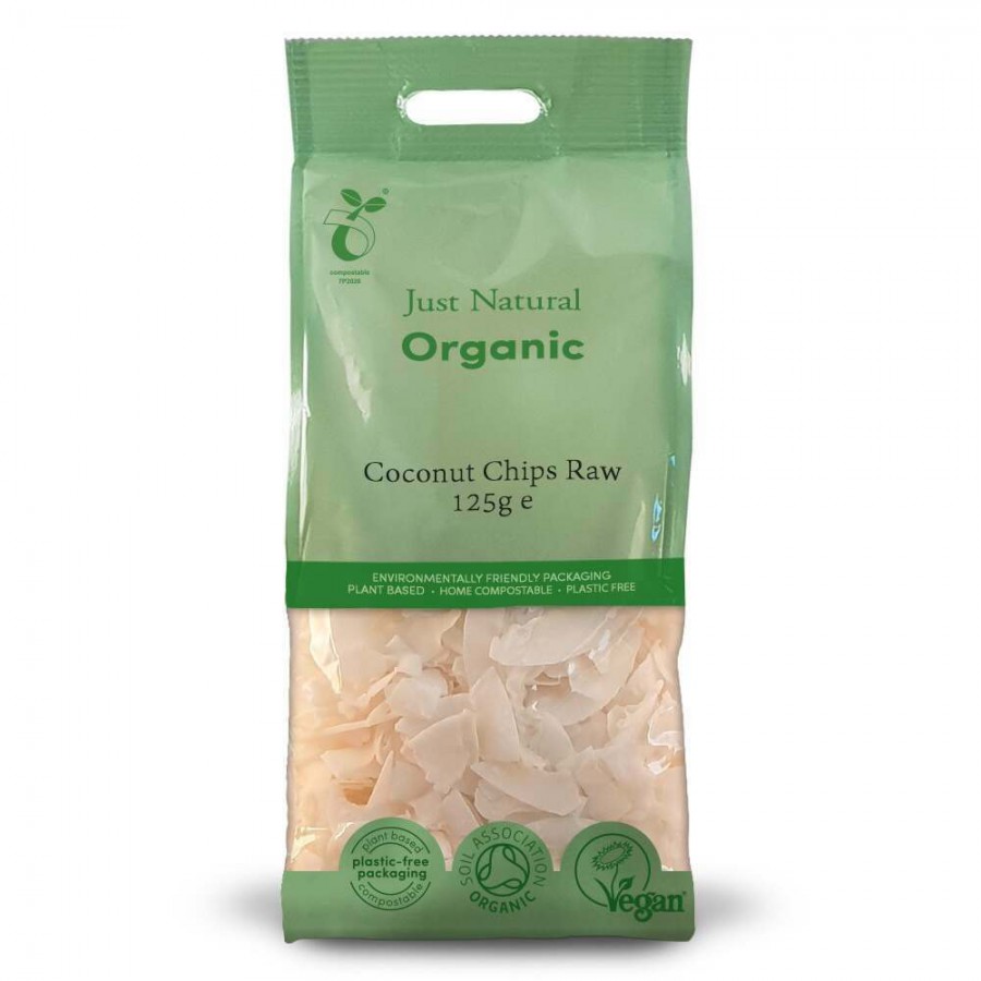 Just Natural Organic Coconut Chips Raw 125g