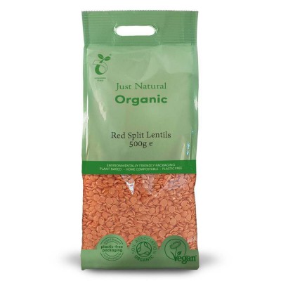 Just Natural Organic Red Split Lentils 500g