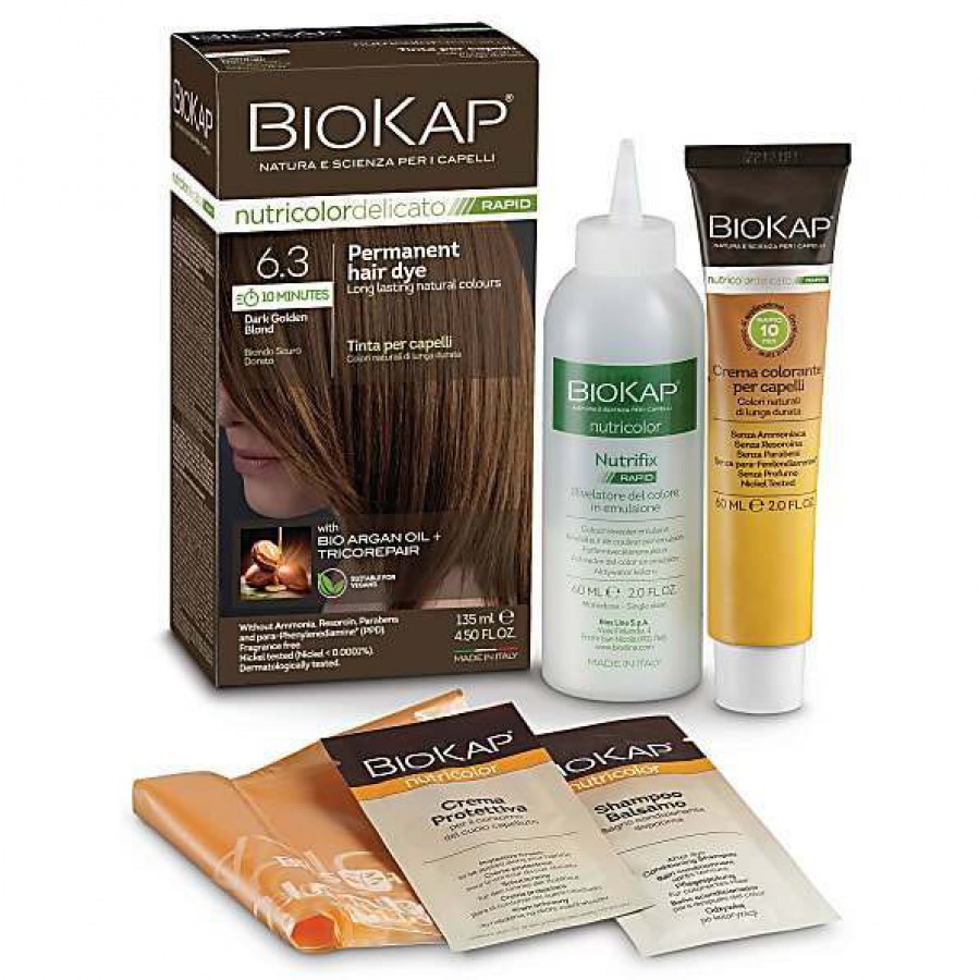 BIOKAP Dark Golden Blond 6.3 Rapid Hair Dye 135ml