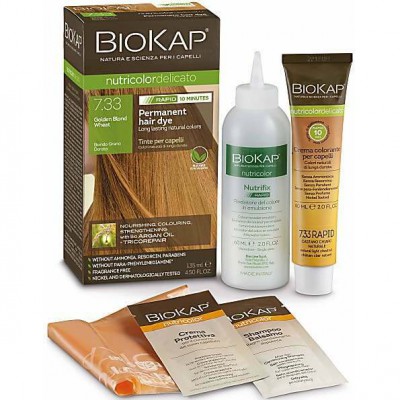 BIOKAP Golden Blond Wheat 7.33 Rapid Hair Dye 135ml