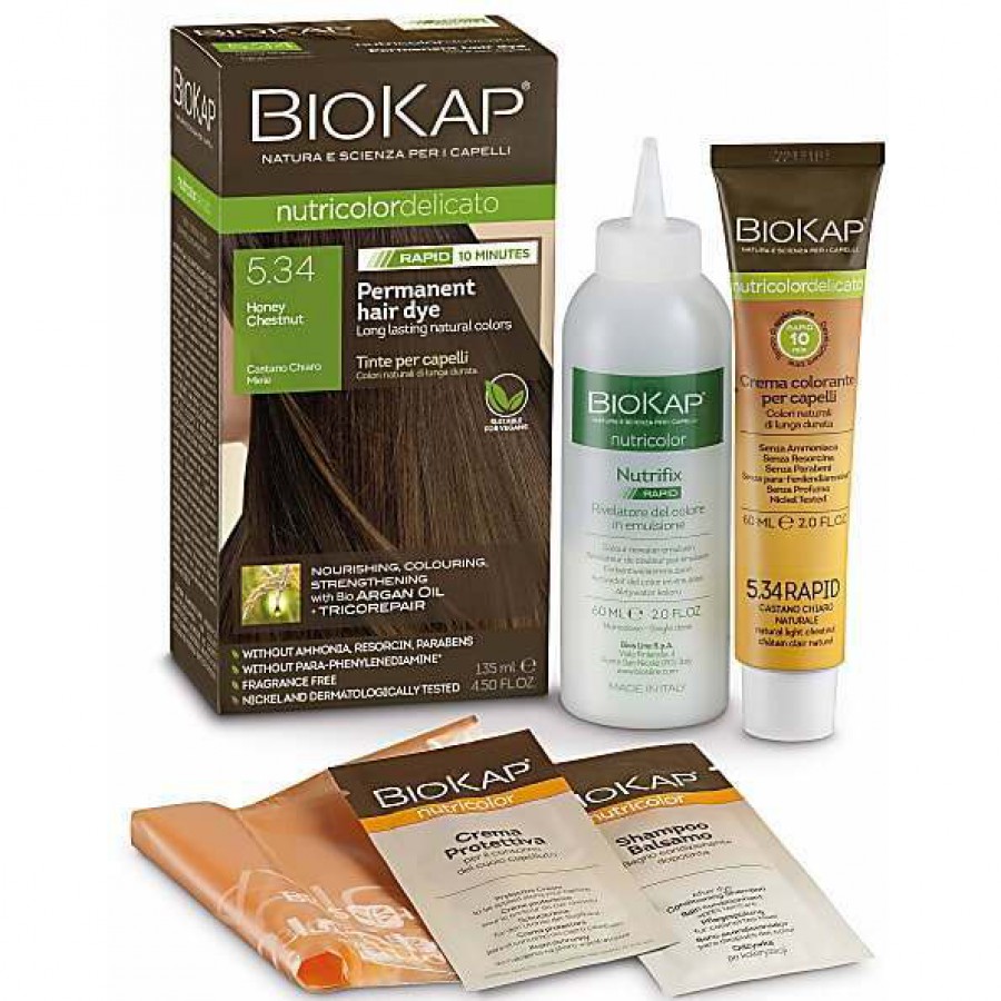 BIOKAP Honey Chestnut 5.34 Rapid Hair Dye 135ml