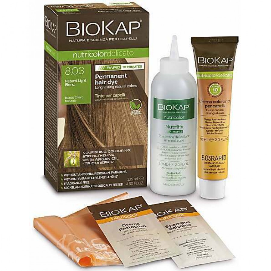 BIOKAP Natural Light Blond 8.03 Rapid Hair Dye 135ml