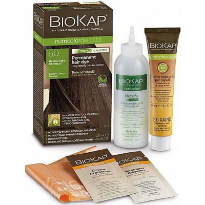 BIOKAP Natural Light Chestnut 5.0 Rapid Hair Dye 135ml