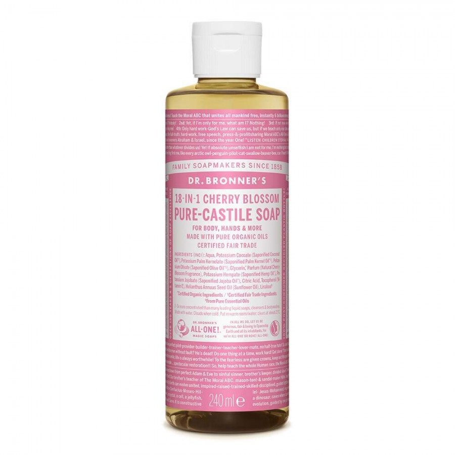 Dr Bronner Cherry Blossom Pure Castile Liquid Soap 240ml