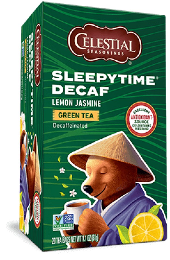 Celestial Seasonings Sleepytime Decaf Green Tea with Lemon & Jasmine Herbal Tea 20 Bags