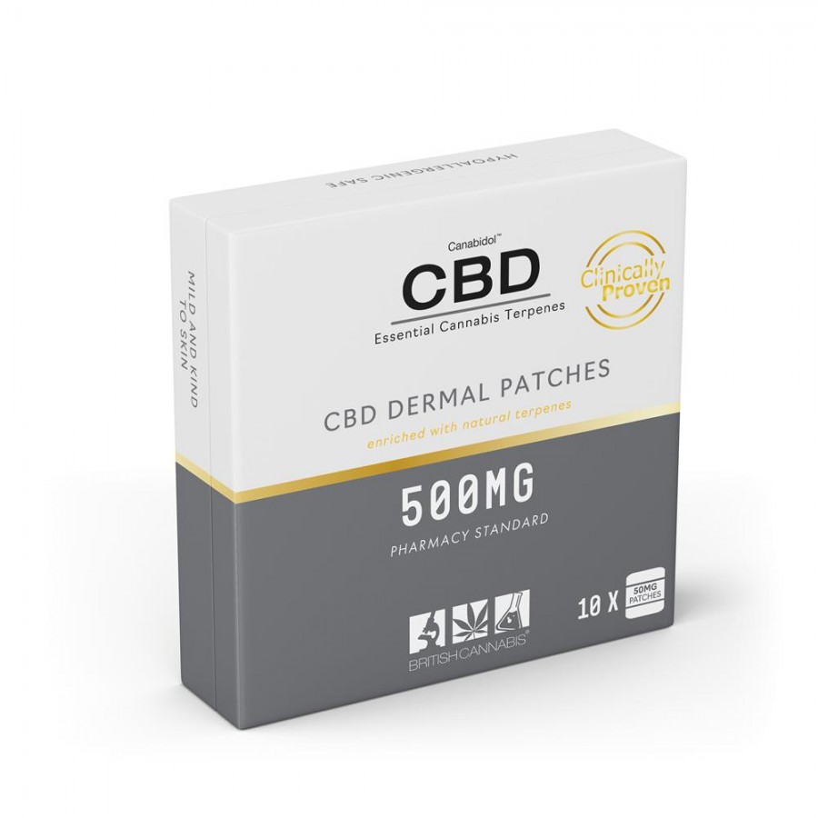 Canabidol 500mg CBD Dermal Patches - 10 Pieces