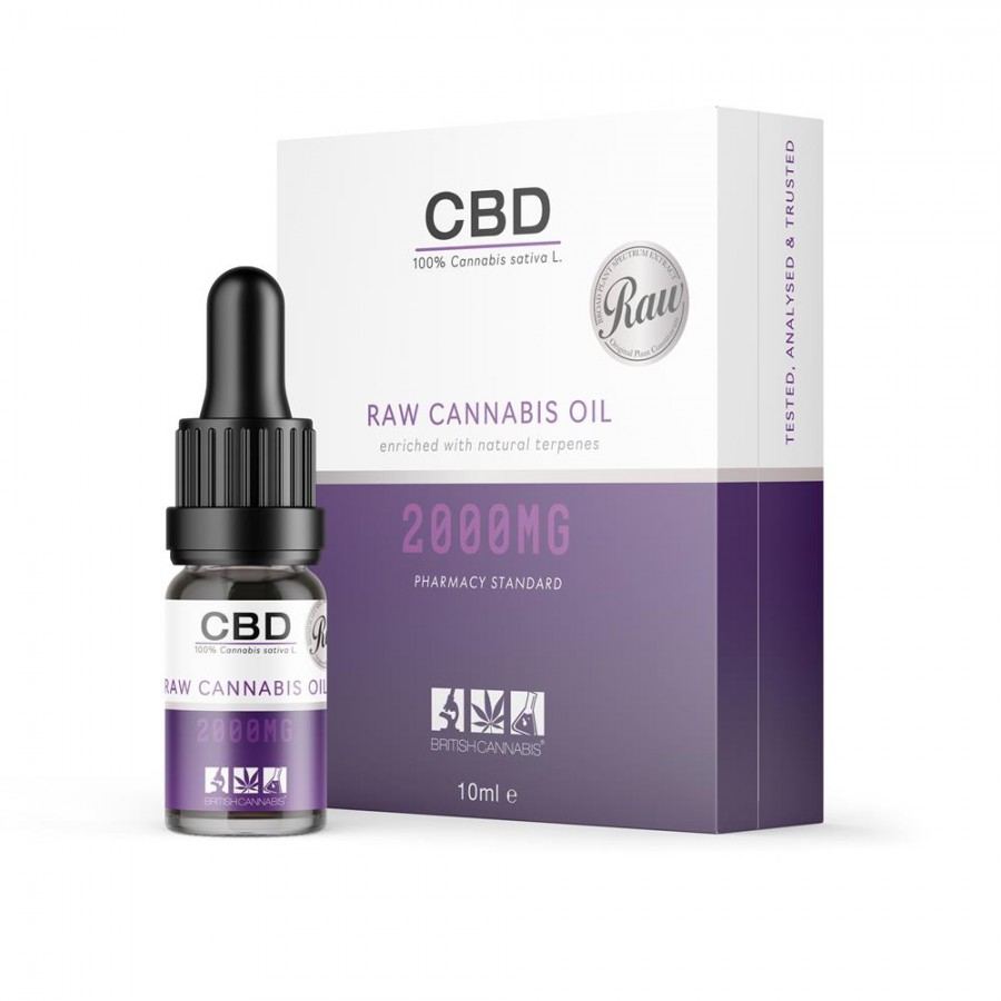 Canabidol Raw CBD Oil Drops 2000mg 10ml