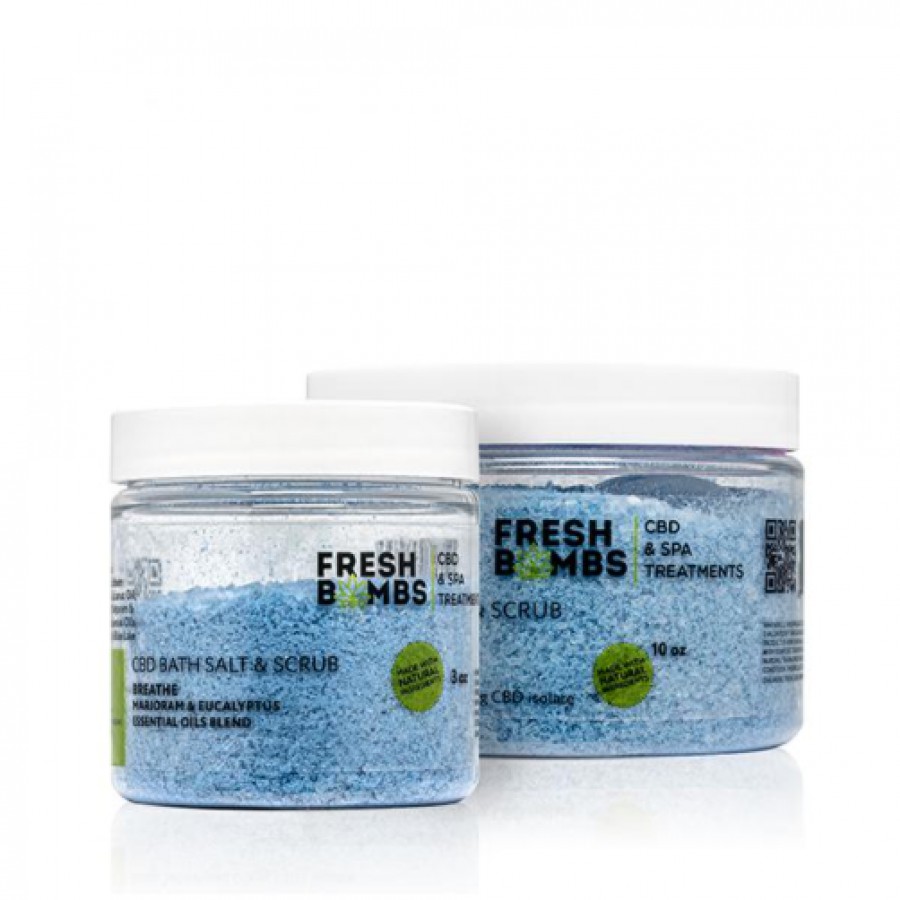 Fresh Bombs Breathe 300mg CBD Bath Salt & Scrub 10z