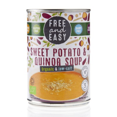 Free & Easy Organic Low Salt Sweet Potato & Quinoa Soup 400g