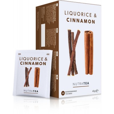 NutraTea - Liquorice & Cinnamon Tea - 20 Tea Bags - Pack of 2