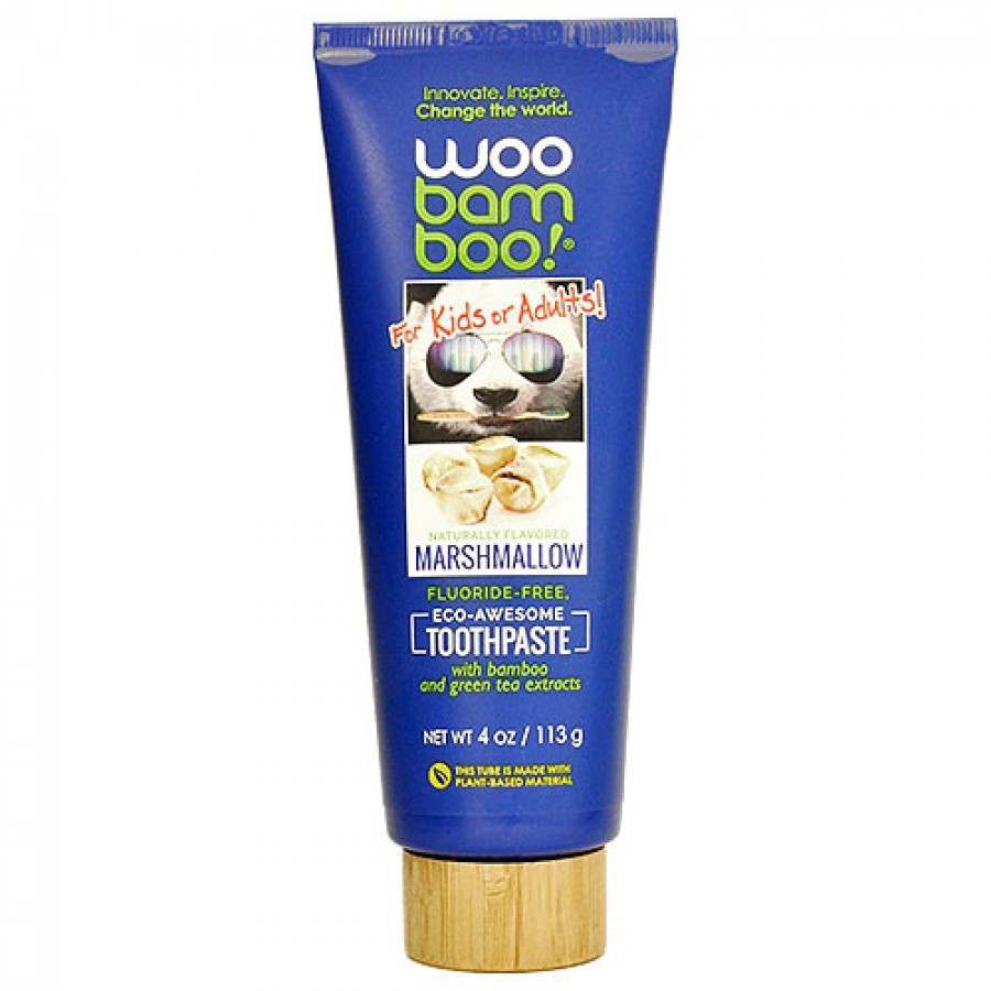 WooBamboo Fluoride Free Kids Marshmallow Toothpaste 113g