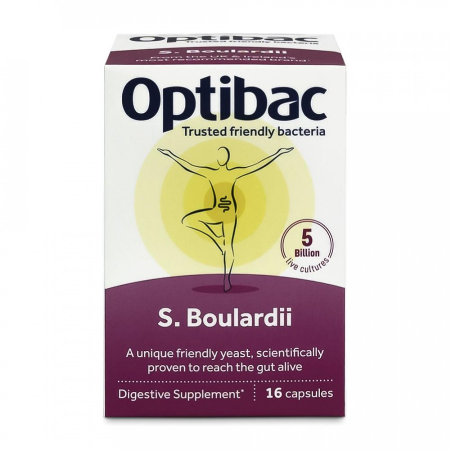 Optibac Probiotics Saccharomyces Boulardii 16 Capsules