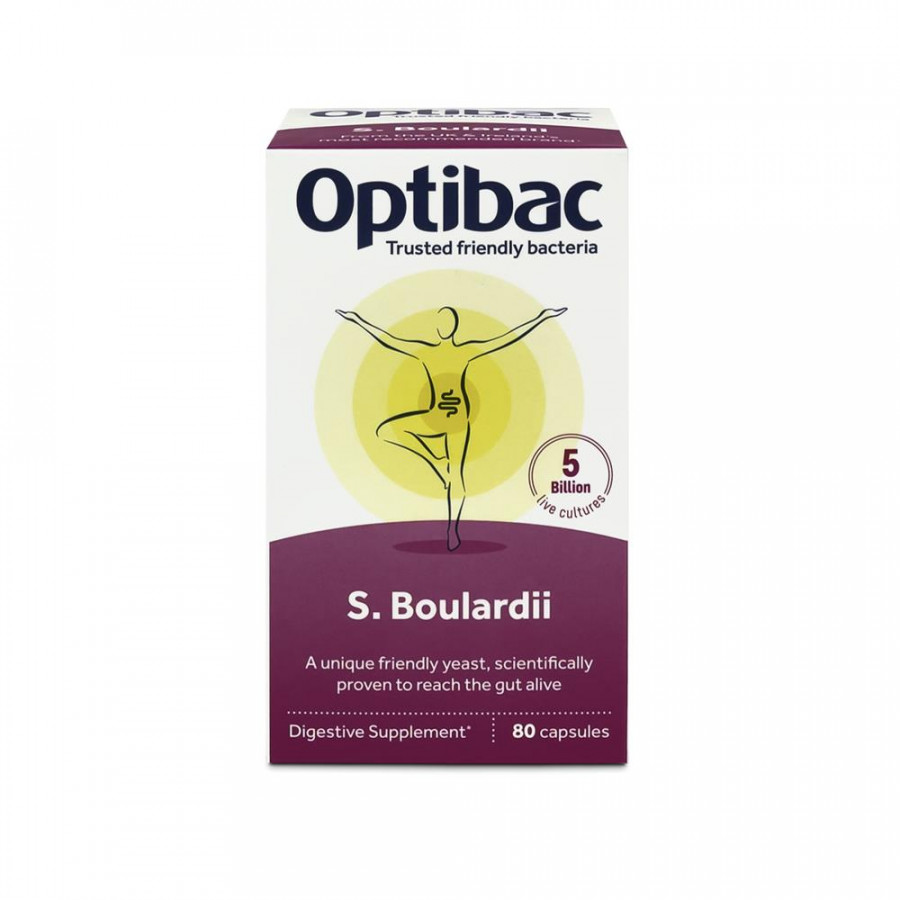 Optibac Probiotics Saccharomyces Boulardii 80 Capsules