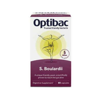 Optibac Probiotics Saccharomyces Boulardii 80 Capsules