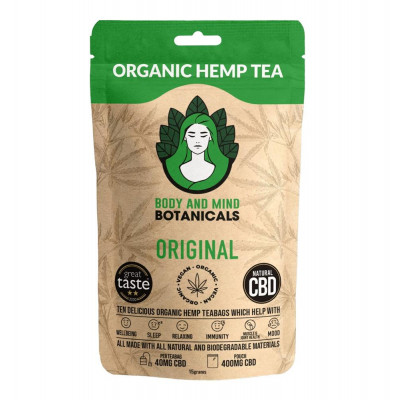 Body & Mind Botanicals Original Hemp Herbal Tea â€“ 10 Bags