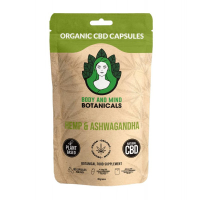 Body & Mind Botanical Hemp & Ashwagandha CBD 90 Capsules