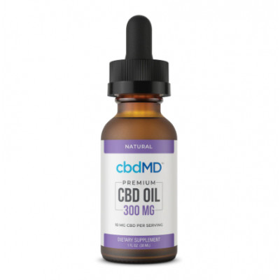 cbdMD Broad Spectrum 300mg Natural CBD Oil 30ml