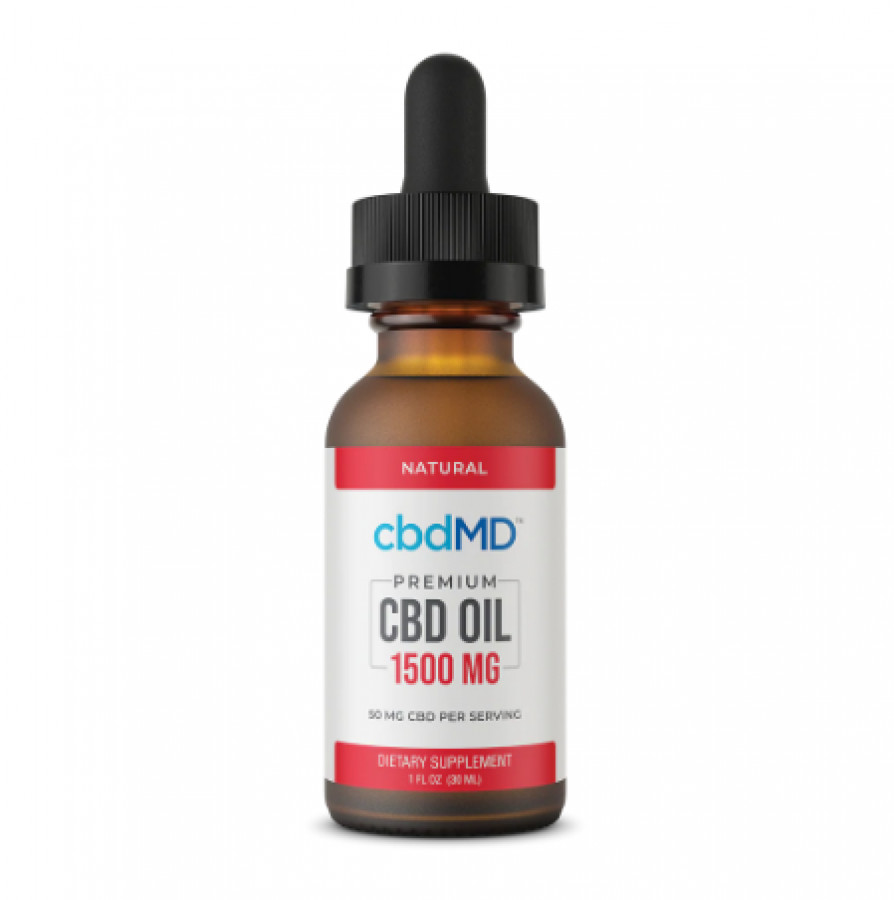 cbdMD Broad Spectrum 1500mg Natural CBD Oil 30ml