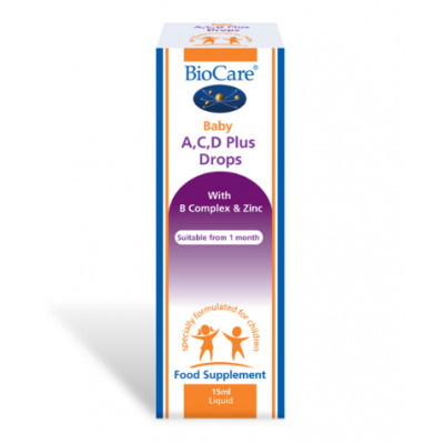 Biocare Baby A, C, D Plus Drops with Zinc 15ml