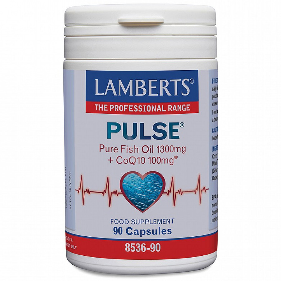 Lamberts Pulse Pure Fish Oil 1300mg + CoQ10 100mg 90 Capsules