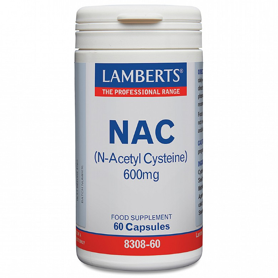 Lamberts N-Acetyl Cysteine 600mg NAC 60 Capsules