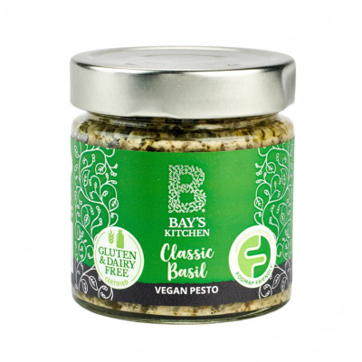 Bays Kitchen Low FODMAP Classic Basil Vegan Pesto 190g - Pack of 2