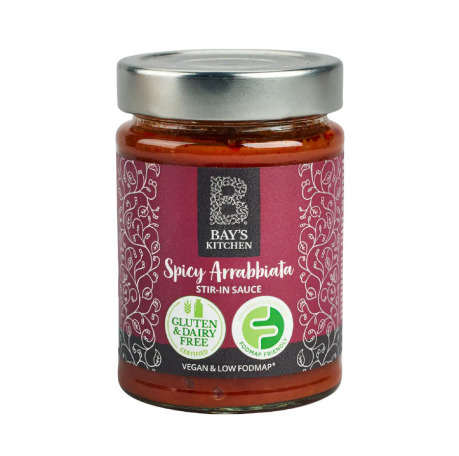 Bays Kitchen Low FODMAP Vegan Spicy Arrabbiata Stir-in Sauce 260g - Pack of 2