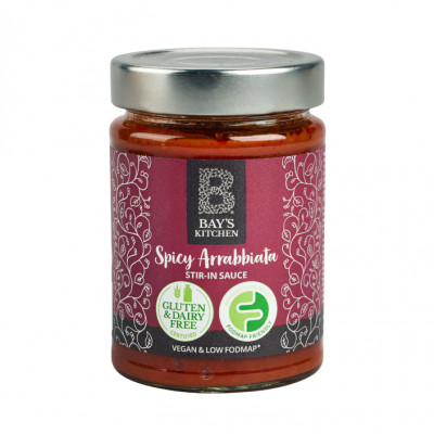 Bays Kitchen Low FODMAP Vegan Spicy Arrabbiata Stir-in Sauce 260g - Pack of 2