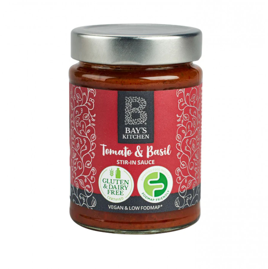 Bays Kitchen Low FODMAP Vegan Tomato & Basil Stir-in Sauce 260g - Pack of 2