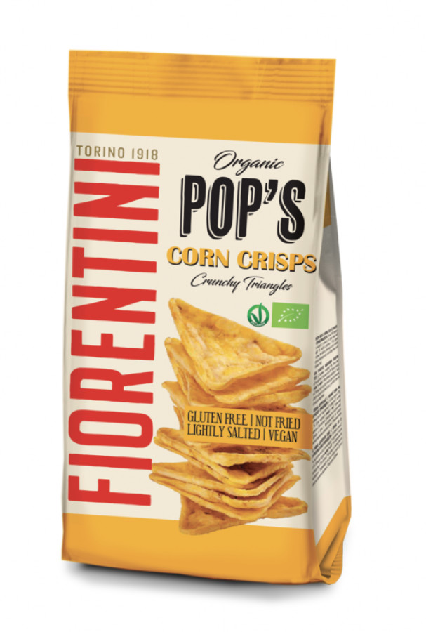 Fiorentini Organic Pop's Corn Crisps 100g - Pack of 4