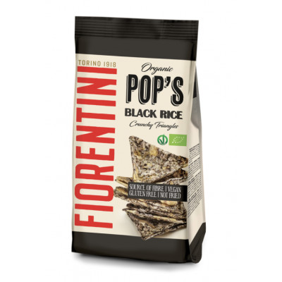 Fiorentini Organic Pop's Black Rice Crisps 80g - Pack of 4