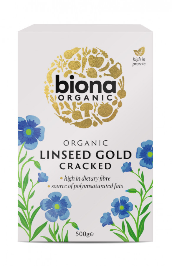 Biona Organic Cracked Linseed Gold 500g