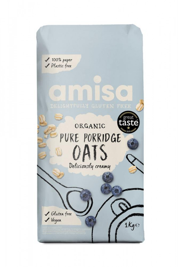 Amisa Organic Pure Porridge Oats 1kg