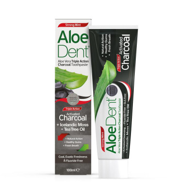 AloeDent Triple Action Charcoal Toothpaste 100ml